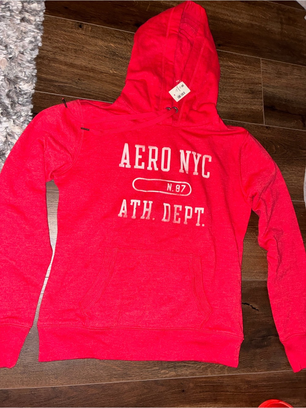 Aeropostale Aero NYC Ath Dept Red Hoodie NWT Size S